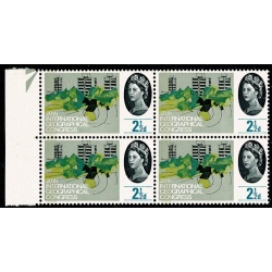 1964 Geog. Congress 2½d (ord). Listed constant variety "lawn repair" SG Spec. W46c