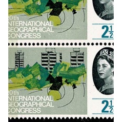 1964 Geog. Congress 2½d (ord). Listed constant variety "lawn repair" SG Spec. W46c