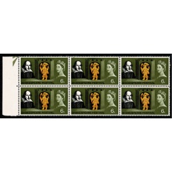 1964 Shakespeare 6d (ord). "broken H" listed variety. SG Spec. W42a