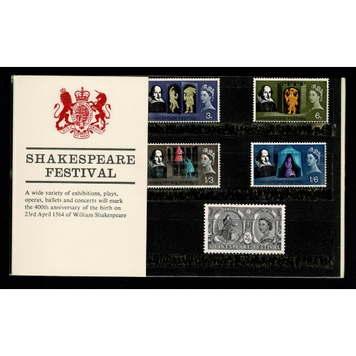 1964 Shakespeare Festival Presentation Pack. Type B