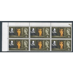 1964 Shakespeare 6d (ord). Cyl. Woodstock listed constant variety "scarred cheek".