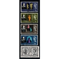 1964 Shakespeare (ord). Fine Used set of 5 values. SG 646-650