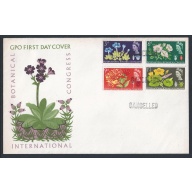 1964 Botanical Congress "CANCELLED" Handstamp. Complete set on Official Post Office Cover
