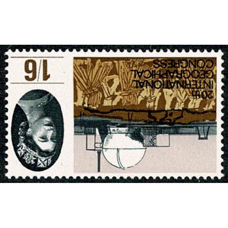 1964 Geographical Congress 1/6 (ord). Watermark Inverted. SG 654Wi.