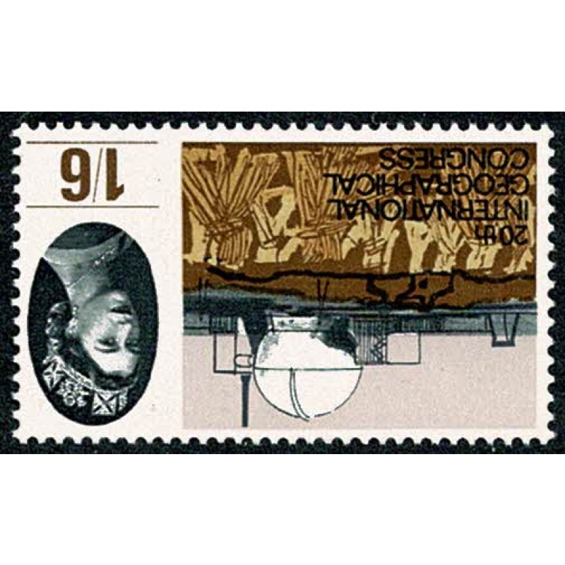 1964 Geographical Congress 1/6 (ord). Watermark Inverted. SG 654Wi.