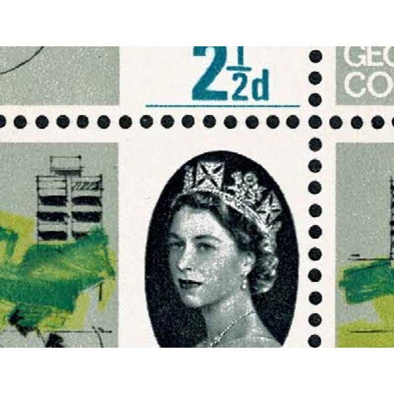 1964 Geog. Congress 2½d (ord). Listed minor constant variety  white flaw in hair below central cross of crown. SG 651 var.