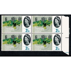1964 Geog. Congress 2½d (phos). Listed constant variety "short line under 2½" SG 651pa