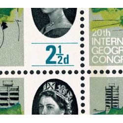 1964 Geog. Congress 2½d (ord). Listed constant variety short line under 2½ SG 651pa