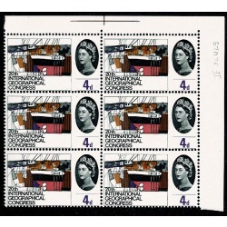 1964 Geographical Congress 4d (ord). Woodstock listed constant variety, plus good Gibbons listed minor contant variety.