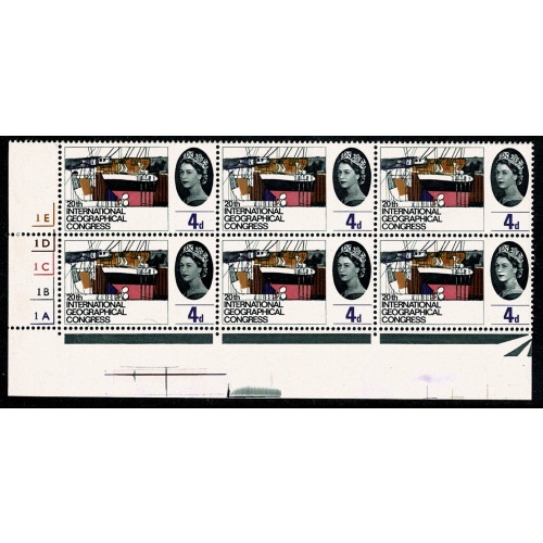 1964 Geog. Congress 2½d (ord). Listed constant variety "scarred neck" SG Spec. W47e