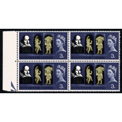 1964 Shakespeare 3d (ord). Minor constant flaw "extra pearl". SG 646 var