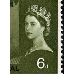 1964 Shakespeare 6d (ord). Cyl. Woodstock listed constant variety "scarred cheek".