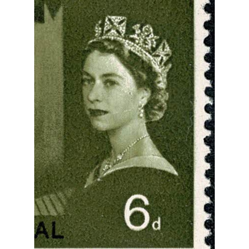 1964 Shakespeare 6d (ord). Cyl. Woodstock listed constant variety "scarred cheek".