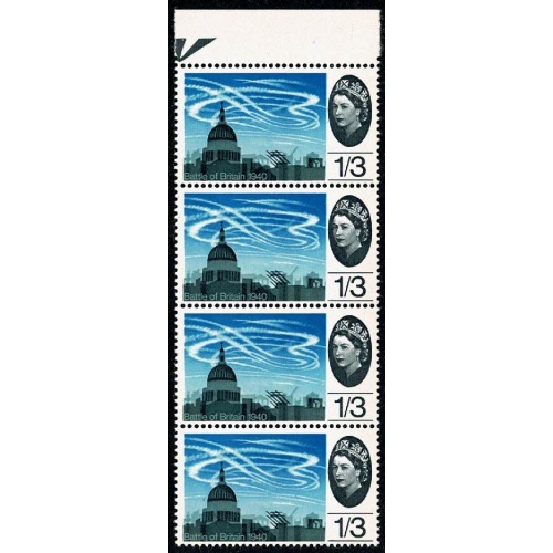 1965 Battle of Britain 1/3 (phos). Minor constant variety "dark line between B and r of Britain"