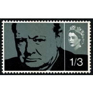 1965 Churchill 1/3 (phos)   TWO BROAD PHOSPHOR BANDS. SG Spec. WP58