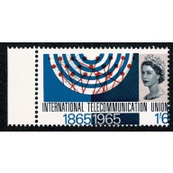 1965 I.T.U. 1/6 (ord). MINOR PERFORATION SHIFT. SG 684 var.