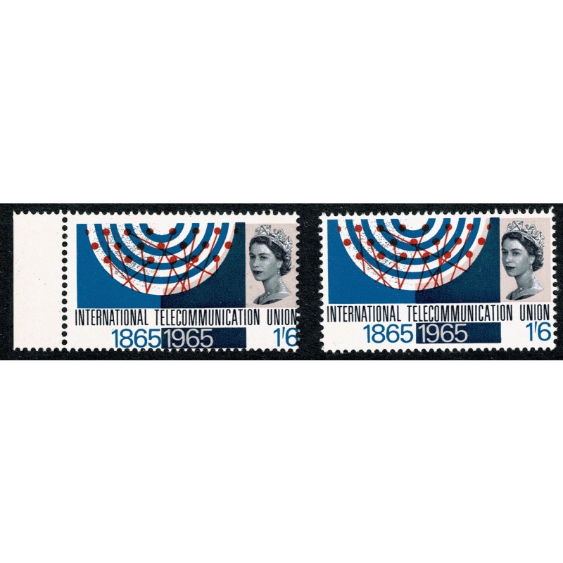 1965 I.T.U. 1/6 (ord). MINOR PERFORATION SHIFT. SG 684 var.