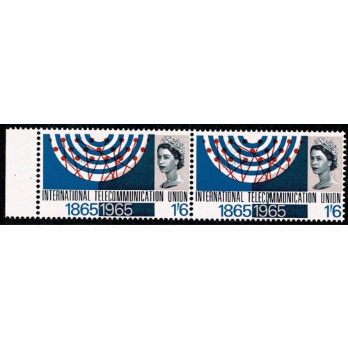 1965 ITU 1/6 (ord). Constant variety "Nick in first N of Union"