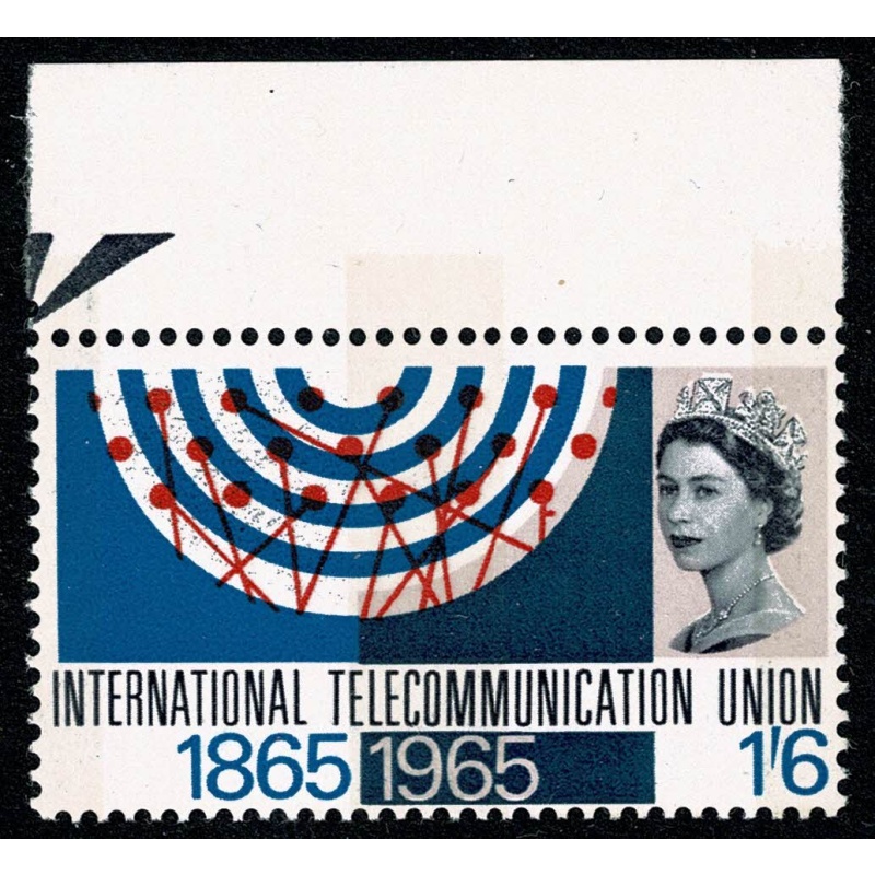 1965 ITU 1/6 (phos). "red pin with arm" variety. SG 684pb