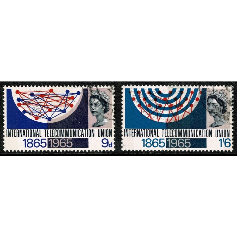 1965 I.T.U. (phos).  Fine used set of 2 values. SG 683p-684p