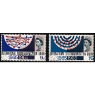 1965 I.T.U. (phos).  Fine used set of 2 values. SG 683p-684p