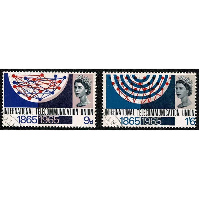 1965 I.T.U. (phos).  Fine used set of 2 values. SG 683p-684p