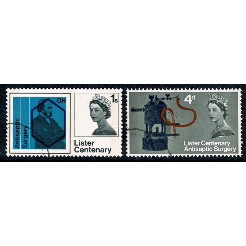 1965 Lister Centenary (phos). Set of 2 values. Fine Used. SG 667p-668p
