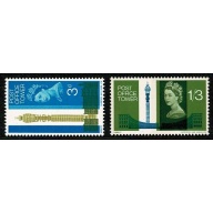 1965 Post Office Tower (phos). UM Set of 2 values SG 679p-680p