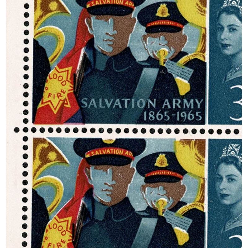 1965 Salvation Army 3d (ord). Listed variety in cylinder block of 14. SG 665.