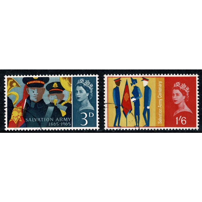 1965 Salvation Army (phos). Set of 2 values. Fine Used. SG 665p-666p