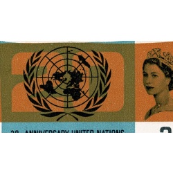 1965 UN 3d (ord). "broken circle" variety. SG 681a