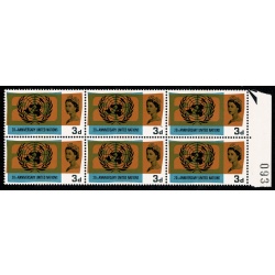 1965 UN 3d (phos). "broken circle" variety. SG 681pa