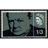 1965 Churchill 1/3 (phos) PHOSPHOR BANDS ON GUMMED SIDE.