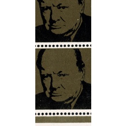 1965 Churchill 4d (ord) Rembrandt printing. Listed variety vertical scratch SG Spec. W56b