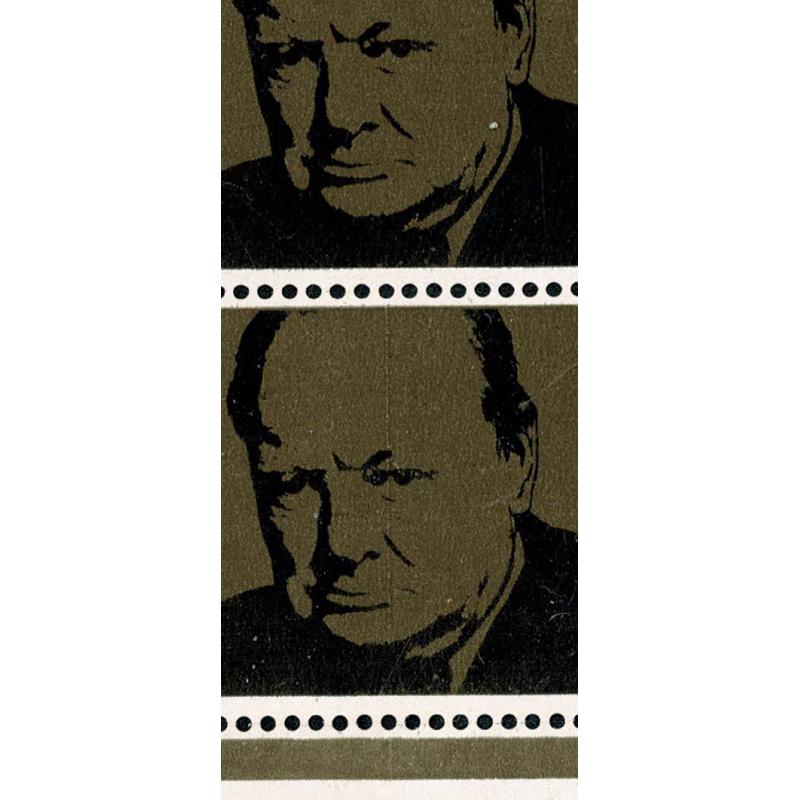 1965 Churchill 4d (ord) Rembrandt printing. Listed variety vertical scratch SG Spec. W56b