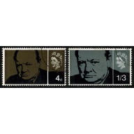 1965 Churchill (phos). Rembrandt. Fine used set of 2 values. SG 661p-662p