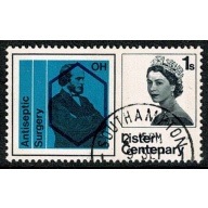 1965 Lister Centenary 1/- (phos). Fine Used. SG 668p