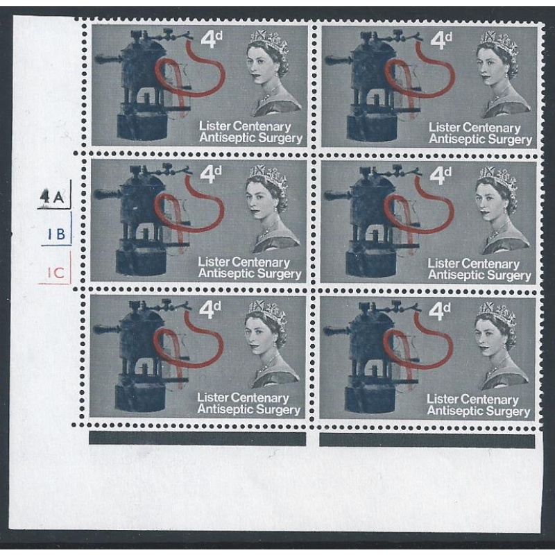 1965 Lister 4d (ord). Listed constant variety "face retouch"