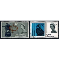 1965 LIster Centenary (phos). Fine used set of 2 values. SG 667p-668p