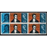 1966 Burns (phos). SG 685p-686p. Blocks of four.