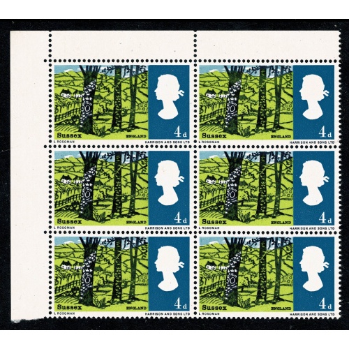1966 Landscapes 4d (ord). Constant variety "broken H in Harrison" SG 689 var