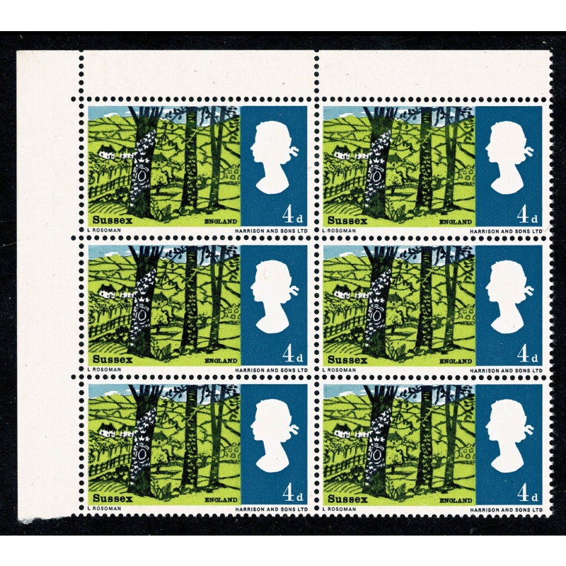 1966 Landscapes 4d (ord). Constant variety "broken H in Harrison" SG 689 var