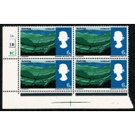 1966 Landscapes 6d (ord). Cylinder 1A 3B 1C no dot block of four.