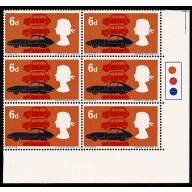 1966 Technology 4d (ord). Listed constant variety "broken D" Traffic light block. SG 702pc.