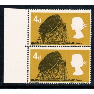 1966 British Technology 4d (ord). SHIFT OF HORIZONTAL PERFORATIONS.