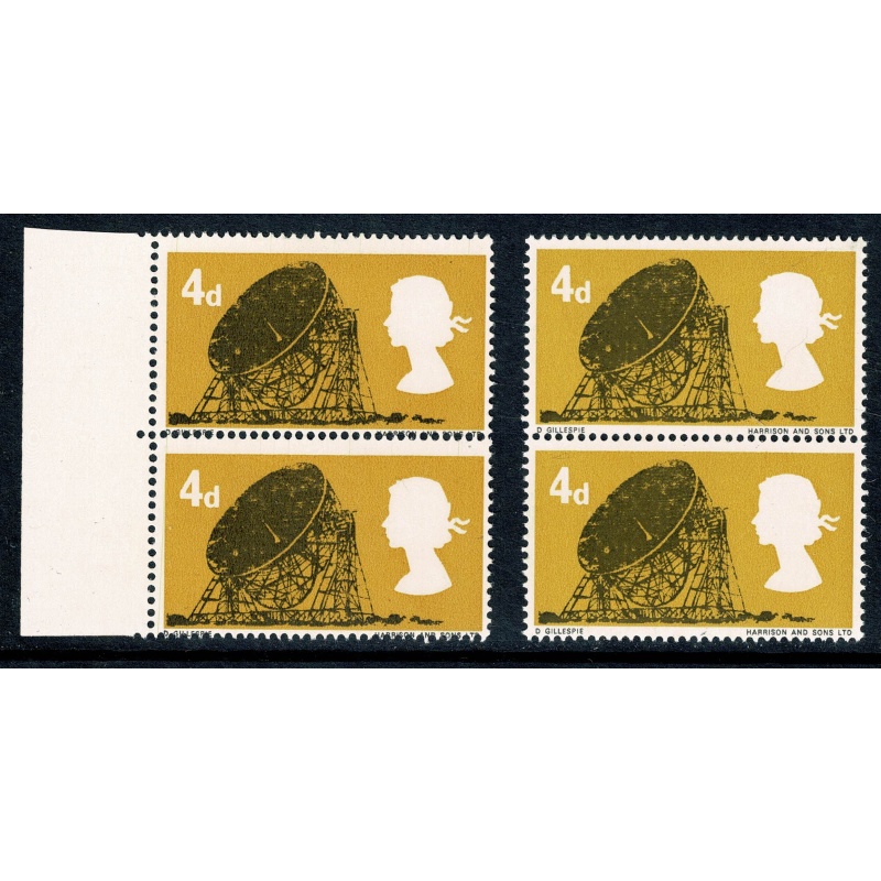 1966 British Technology 4d (ord). SHIFT OF HORIZONTAL PERFORATIONS.