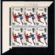 1966 World Cup "Winners" 4d. SHIFT OF BLUE & FLESH colours Cylinder block