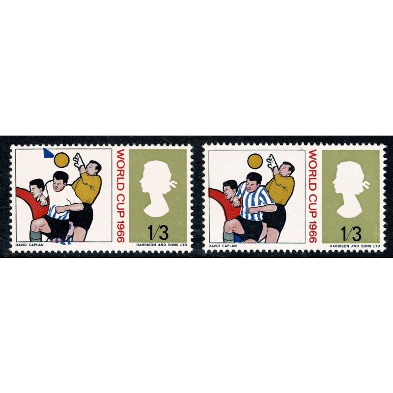 1966 World Cup 1/3. BLUE SHIFT DOWNWARD. SG 695 var.