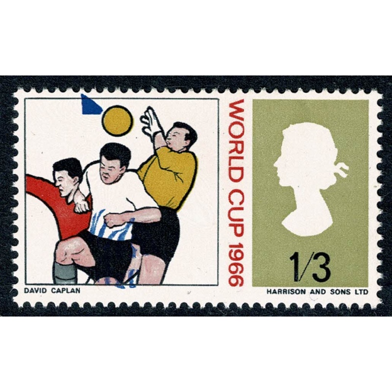 1966 World Cup 1/3. BLUE SHIFT DOWNWARD. SG 695 var.