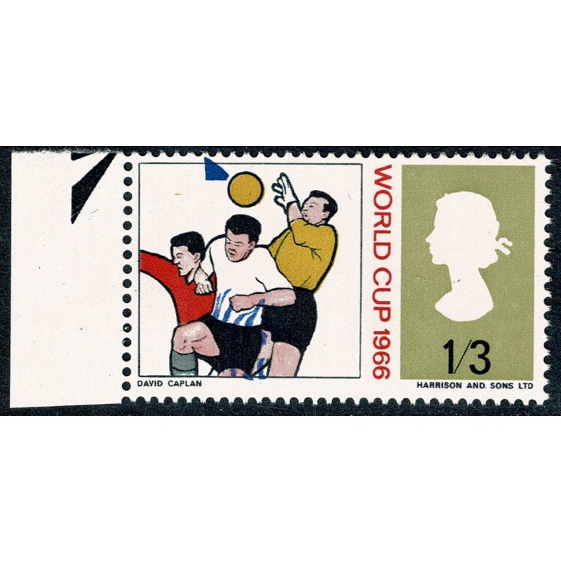 1966 World Cup 1/3. BLUE SHIFT DOWNWARD. SG 695 var.